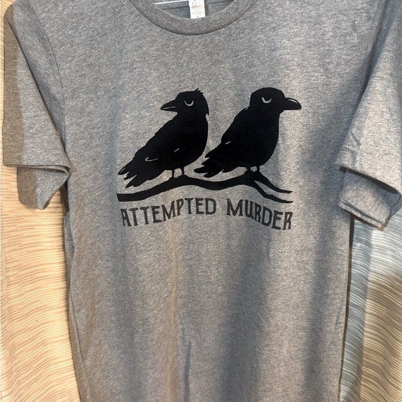 Funny Crows “Attempted Murder” Shirt - Picture 1 of 3